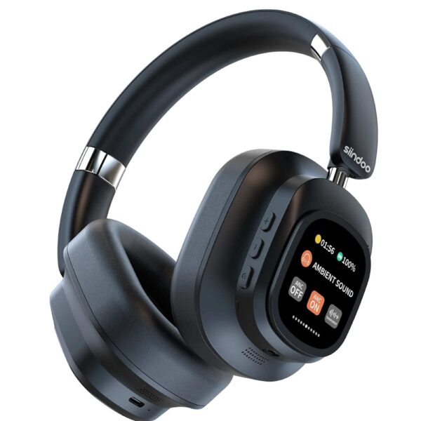 Auriculares económicos con ANC y pantalla desmontable en la diadema