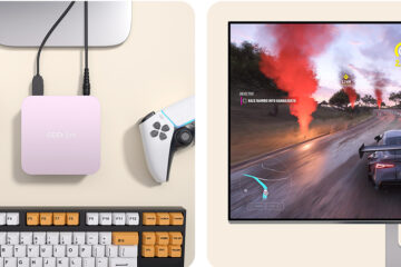 GEEKOM A6 mini PC rosa mate con chasis de aluminio compacto