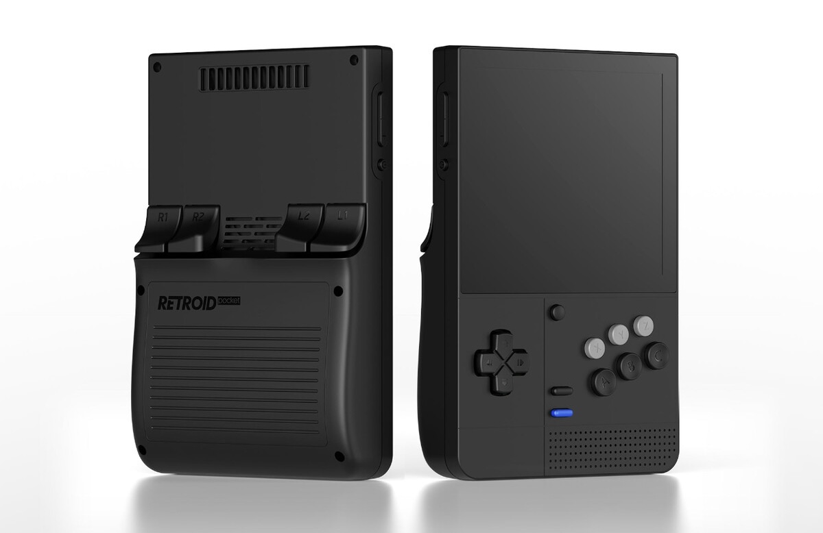 Retroid Pocket Classic 6 SG en color negro estilo Sega Genesis