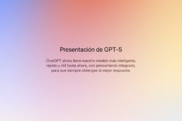 Interfaz de ChatGPT con el logo de GPT-5 y flujos de razonamiento visualizados