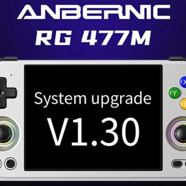 Anbernic lanza actualización OTA 1.30 para el RG477M con nuevas opciones de ventilador y controles de movimiento